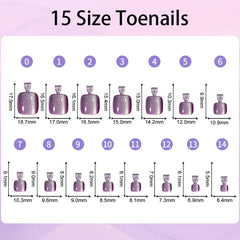 TOGZOM size comparison chart showing 15 sizes for accurate fit