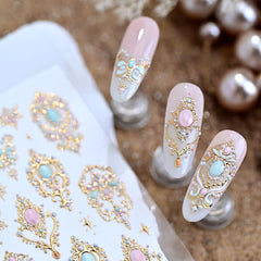 TOGZOM variety of gem and floral motifs displayed on sheet showing mix-and-match styling - design options