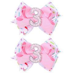 TOKUFAGU front view showing two pink birthday bows, ideal for photos