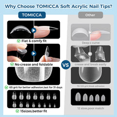 TOMICCA clear tip exterior highlighting natural sheen for polish