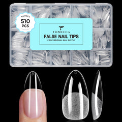 TOMICCA almond front packaging showing 510-piece set for convenience