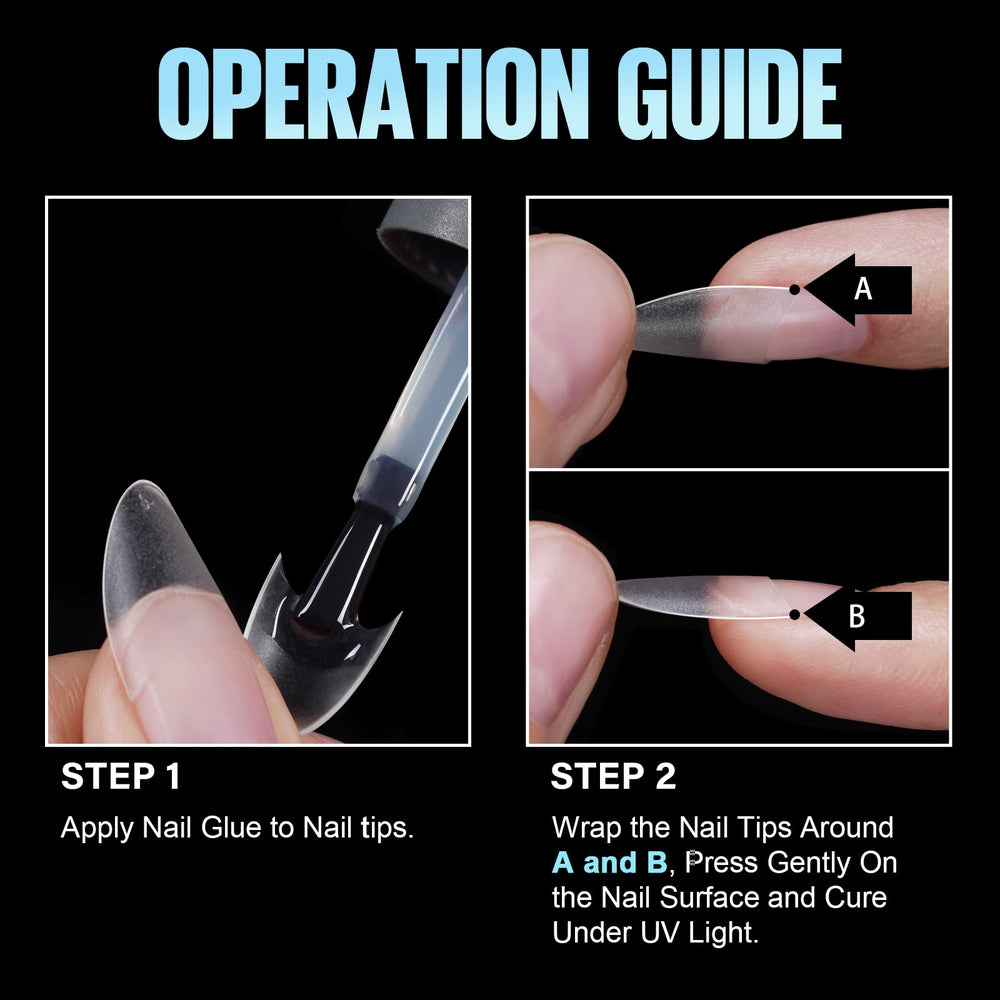 TOMICCA application in progress with nail glue, fast DIY application benefit