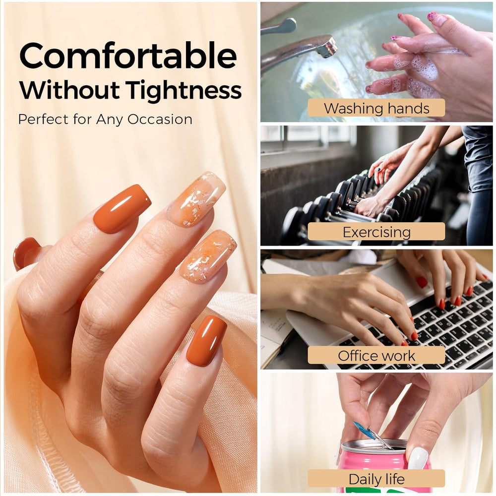 TOMICCA cured clear finish on nails showing non-yellowing result