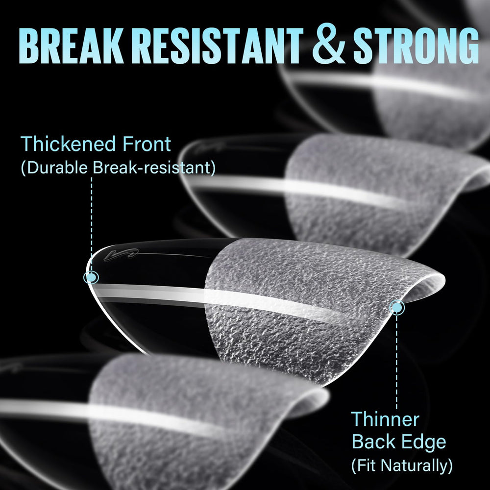 TOMICCA close-up of half-matte inner texture for stronger adhesion and less filing