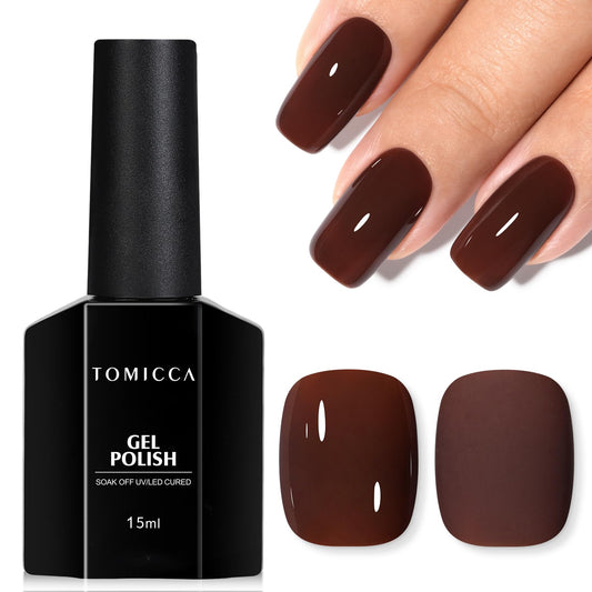 TOMICCA dark brown bottle front view showing rich color and glossy finish