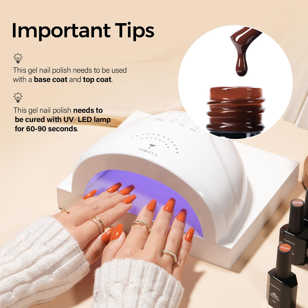 TOMICCA dense glossy texture detail highlighting long-lasting shine
