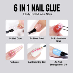 TOMICCA fine brush applicator close-up for precise, mess-free glue application