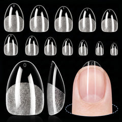 TOMICCA front packaging showing 192pcs almond tips for easy selection