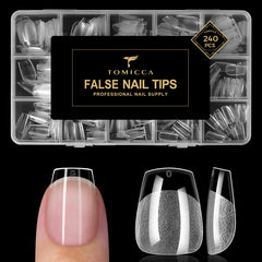 TOMICCA front packaging showing 240 clear tips and benefit of complete kit