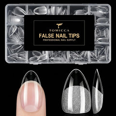 TOMICCA front packaging showing 240-piece short almond kit for quick application