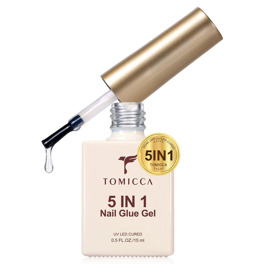 TOMICCA front packaging showing 15ml brush-on gel and features