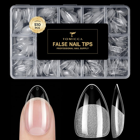 tomicca front packaging showing full 510pcs set and clear tip benefits