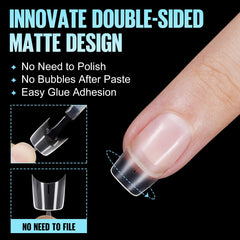 TOMICCA tips in hand to show scale and short squoval shape