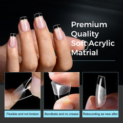 TOMICCA in-use application with glue showing quick, easy press-on benefit