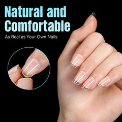 TOMICCA at-home manicure scene showing convenience and salon results