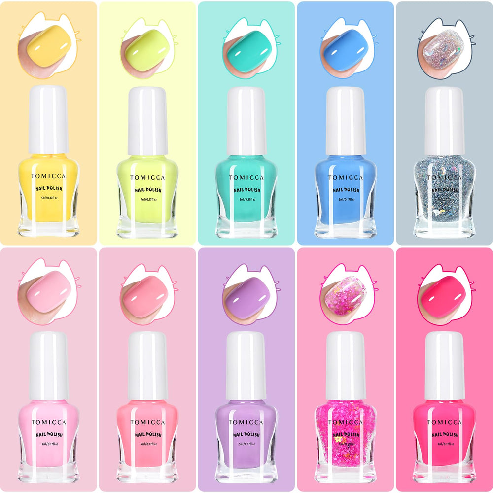 TOMICCA party table setup with multiple children using polishes for group activity