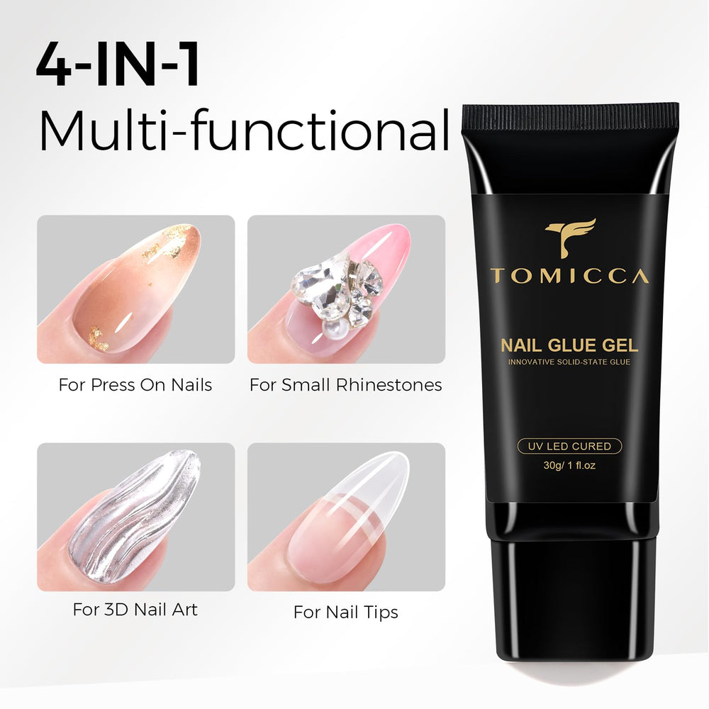 TOMICCA pointed nozzle close-up allowing precise glue placement and no mess