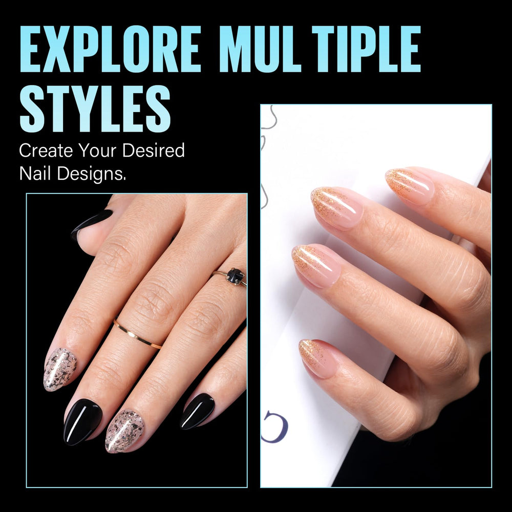 TOMICCA polished finish example highlighting smooth glossy almond nails for events