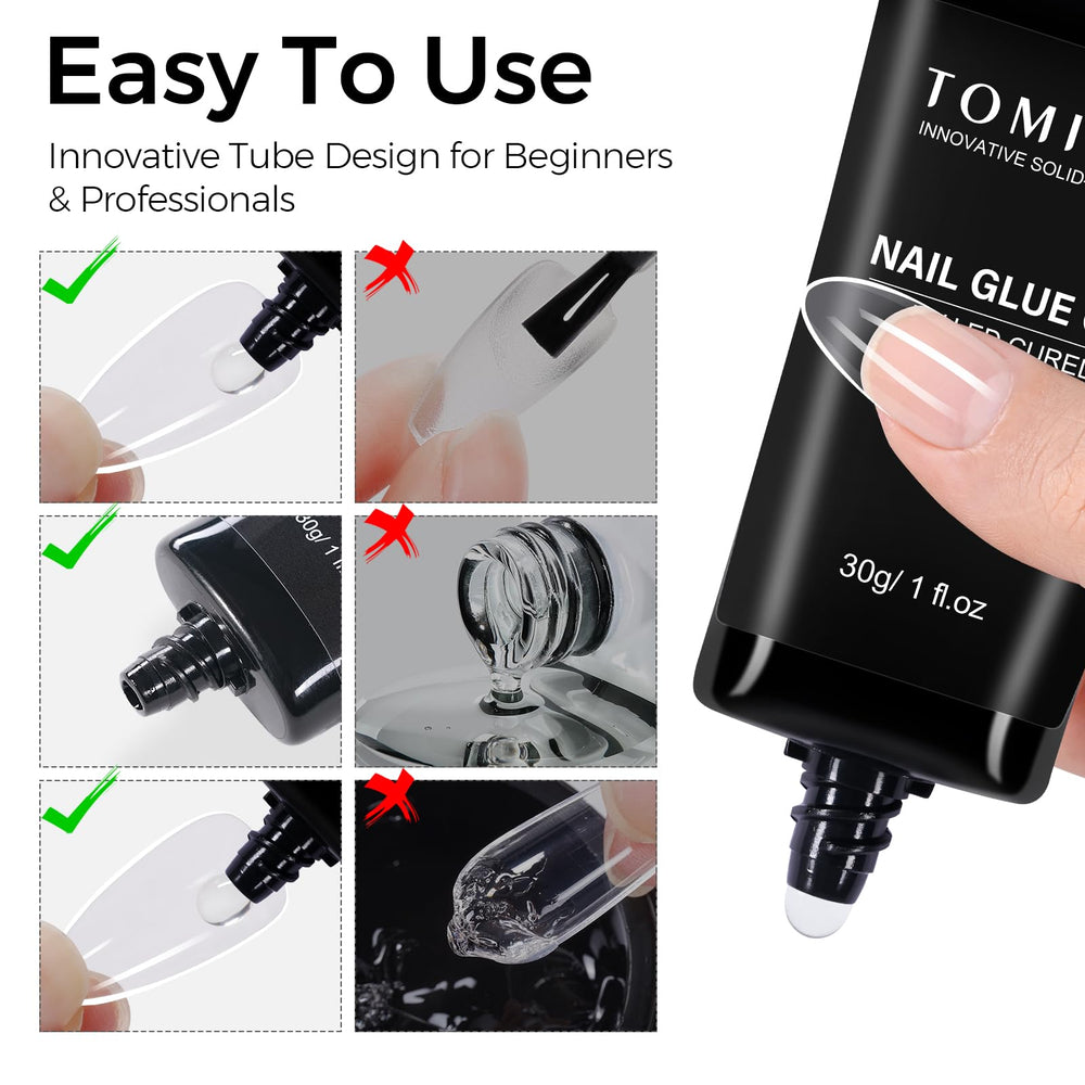TOMICCA holding rhinestone firmly in place for detailed nail art