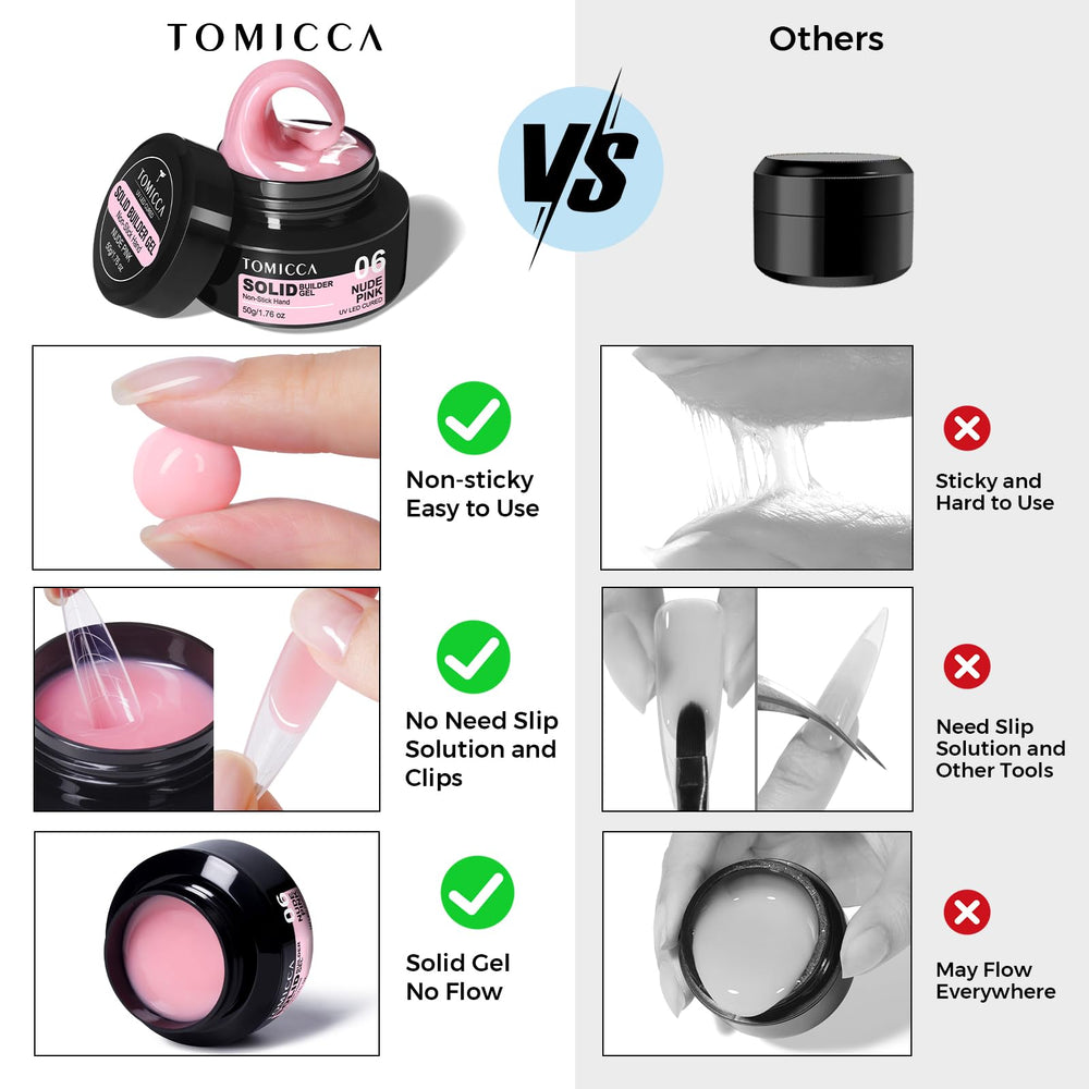 TOMICCA sculpting gel in use with tools demonstrating non-sticky application benefit