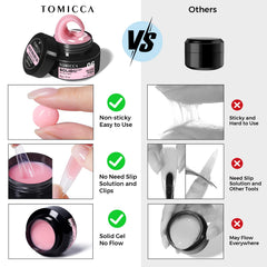 TOMICCA sculpting gel in use with tools demonstrating non-sticky application benefit