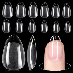 TOMICCA front packaging showing 192-piece short almond set and easy selection benefit