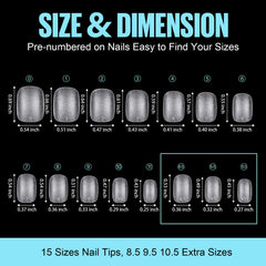 TOMICCA tips held in hand showing extra-short oval scale