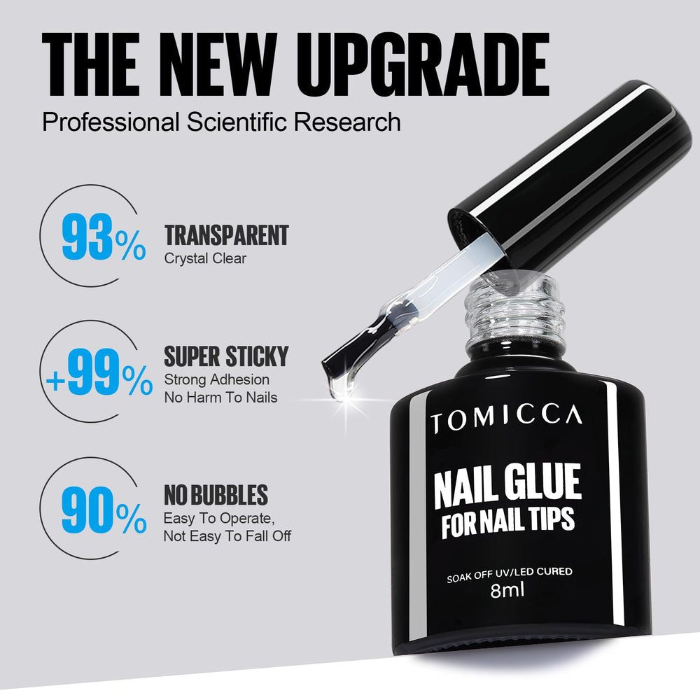 TOMICCA gel curing under UV lamp to achieve fast, hard, long-lasting hold