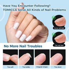 TOMICCA in-use press-on application demonstrating quick 3-step application benefit