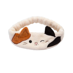 TONYMOLY Cam the Cat headband front view, soft plush keeps hair back