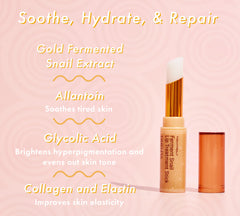 TONYMOLY balm stick texture close-up demonstrating smooth, non-sticky finish