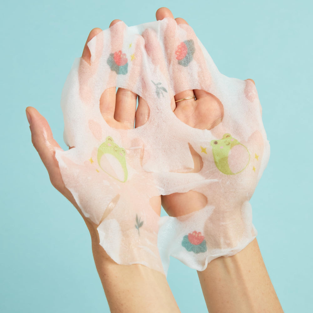 TONYMOLY foot mask pouch displayed highlighting shea butter nourishment