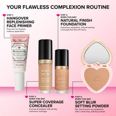Too Faced back label and ingredients view showing vegan, cruelty-free benefit