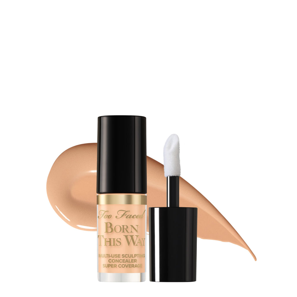 Too Faced front packaging showing sleek concealer tube and label benefits