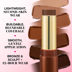 Too Faced cream texture close-up demonstrating smooth, blendable finish benefit