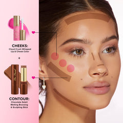 Too Faced in-hand photo showing size and 0.28 oz scale for on-the-go application benefit