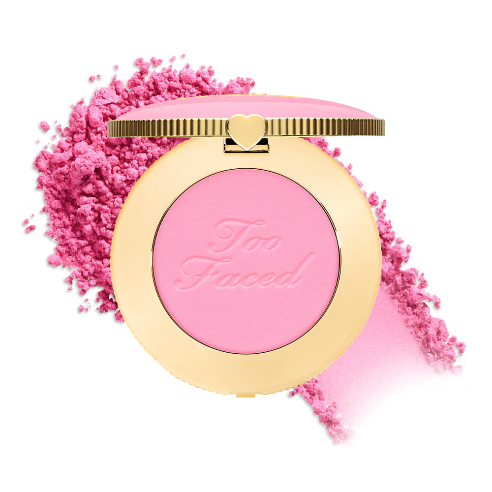 Too Faced front compact showing product and logo, clear color payoff