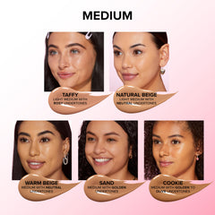Too Faced concealer in hand showing 0.45 oz scale and travel-friendly size