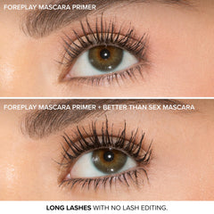 Too Faced Foreplay on vanity with makeup for lifestyle inspiration and easy routine