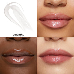 Too Faced applicator wand tipped with gloss, demonstrating smooth easy application