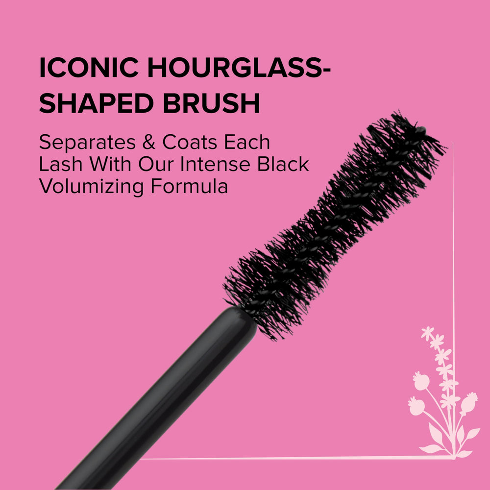 Too Faced mascara beside goji berries and bamboo visualizing natural ingredients benefit