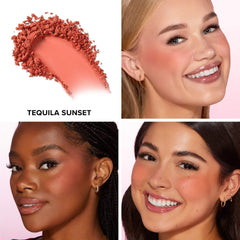 Too Faced close-up of powder pan revealing velvety surface and payoff