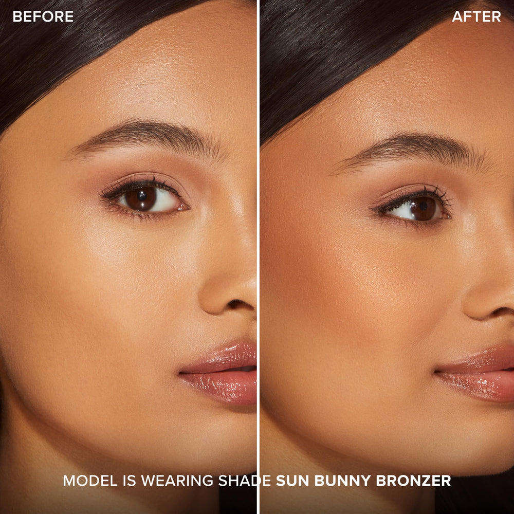 Too Faced Sun Bunny applied on cheek demonstrating natural sun-kissed warmth