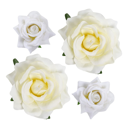 Topbuti white rose front view showing delicate petals and styling versatility
