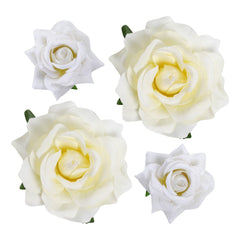 Topbuti white rose front view showing delicate petals and styling versatility