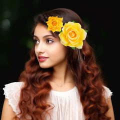Topbuti roses at an event setting showing festive wearable floral flair