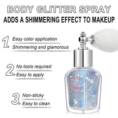 Topcent Glint-Rainbow detail on nails showing multi-use cosmetic sparkle effect
