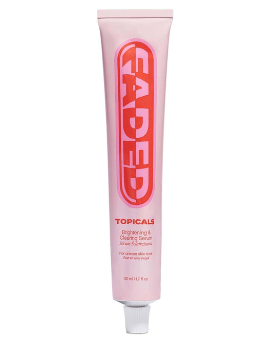 Topicals Faded front packaging showing bottle and label for clear skin benefits