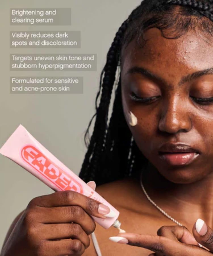 Topicals Faded serum texture on fingertip demonstrating lightweight absorption