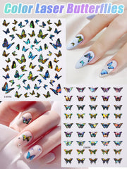 TOROKOM close-up of laser butterfly patterns showcasing reflective color and fine detail